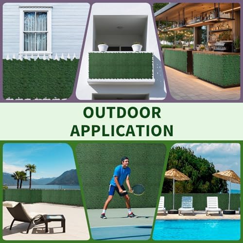 Artificial Ivy Privacy Fence Screen, 275.6 X 40 Inch（76.56 sq ft） UV-Anti Faux Hedge Panels Greenery Vines, Used for Indoor and Outdoor, Patio, Balcony, Garden Backdrop Decor (28PCS) - Image 6