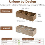 StorageWorks Toilet Paper Basket with Lid, Back of Toilet Baskets, Seagrass - Image 2