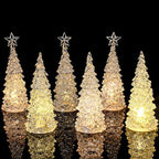 Glooglitter 6 Pcs Acrylic LED Christmas Tree, 5'', 6'' - Image 6