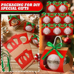 Roowest 100 Pcs Christmas Ornaments Balls Gift Boxes, 4''x 4"x 4" - Image 4