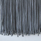 Macrame Wall Hanging Long Fringe Boho Wall Decor Handmade Wood 10" W*40" L - Image 7