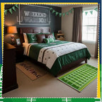 Dunzy 2 Pcs Football Doormat, Layered Welcome Mat for Front Porch - Image 5