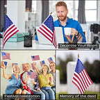 Tegeme 150 Pack Small American Flags on Stick 4 x 6 Inch Bulk - Image 4
