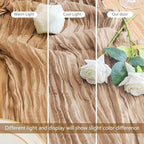 Cheesecloth Table Runner 10FT 12Pcs Nude Boho Gauze Rustic Sheer Runners - Image 5