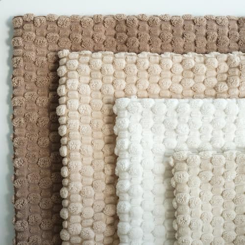 JOJUSIS Pack of 4 Throw Pillow Covers, Cream-Chocolate, 24 x 24 Inch - Image 3