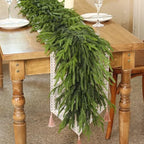 1Pcs 16FT Lifelike Touch Fake Norfolk Pine Garland for Christmas Home Decor - Image 2