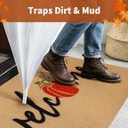 Fall Door Mat, Non Slip Front Porch Pumpkin Welcome Mat 24"x36" - Image 3