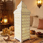 Vela Lanterns Decorative Indoor Moroccan Floor Candle Holder, White, XL - Image 6