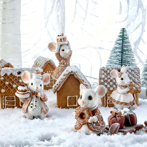 Thyle 4 Pcs Christmas Gingerbread House Decorations - Image 4