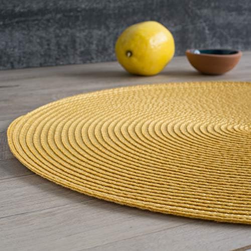 Now Designs Disko Round Placemats, Disko Honey, Set of 4 - Image 3