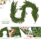 9FT Christmas Norfolk Pine Garland - Image 4