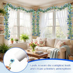 8 Pcs 6 ft Artificial Flowers Wisteria Garland, Blue - Image 6