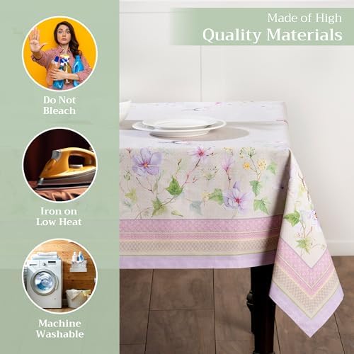 Maison d' Hermine Table Cloth Rectangle Table Reusable 100% Cotton 60"x120" - Image 3