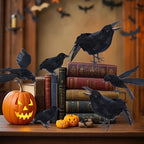 YOFIT 6 Pack Crows Halloween Decorations Realistic Fake Crow - Image 6