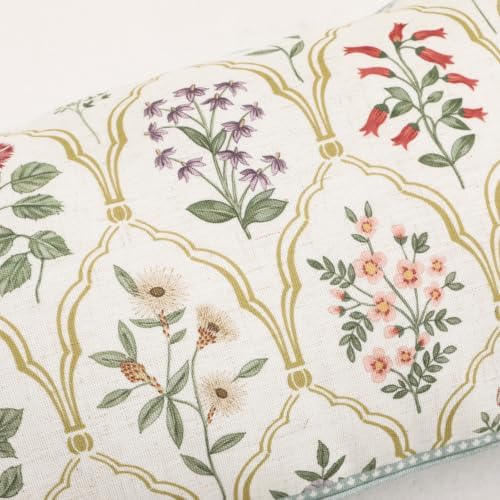 ISAENNE Designer Vintage Linen Throw Pillow Cover,28"x12"-Serenity B - Image 5