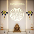 Divyakosh Door Hangings for Home | 2 Pair (4 Pieces), Blue, Size - 5 Inch each| Temple & Pooja Decoration Items, Elephant Shubh-Labh Hanging Wall/Door Decoration - Image 7