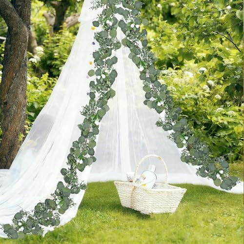 2 Packs 5.9FT Artificial Eucalyptus Garland Faux Greenery Garland - Image 7