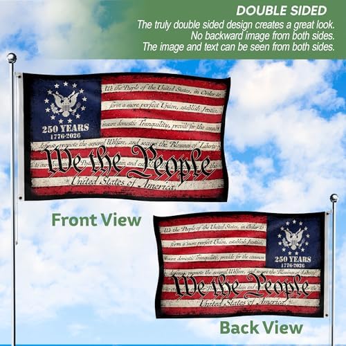 250 Anniversary USA Flag, Two-sided Design 5x8 Ft, 250th Anniversary Flag 3 - Image 6