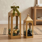 Modern Farmhouse Lantern Decor Metal Decorative Hanging Candle Lanterns - Image 6