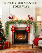 6 FT Norfolk Pine Garland, Real Touch Christmas Greenery Decor - Image 4