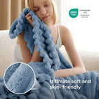 Bedsure Soft Blue Throw Blanket for Couch Decor Gifts 50"x70" - Image 4