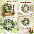 26" Artificial Eucalyptus Wreath for Front Door - Image 3