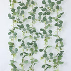 mizii 5 Packs 340" Artificial Vines Eucalyptus Garland Fake Vine with Silk Leaves Green Garland Faux Hanging Plants Greenery Decoration for Room Table Centerpieces Wedding Decor (Eucalyptus) by Mizii