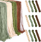 12 Pcs 6ft Cheesecloth Gauze Table Runners 35 x 71 Inches Boho Cheese Cloth Romantic Table Runners Wedding Decor Rustic Sheer Runner for Wedding Bridal Shower Birthday Party Decor by Windkream