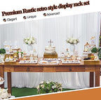 Roowest 4 Pack Wooden Display Risers, Rustic Cake Stands, Rustic Brown - Image 5