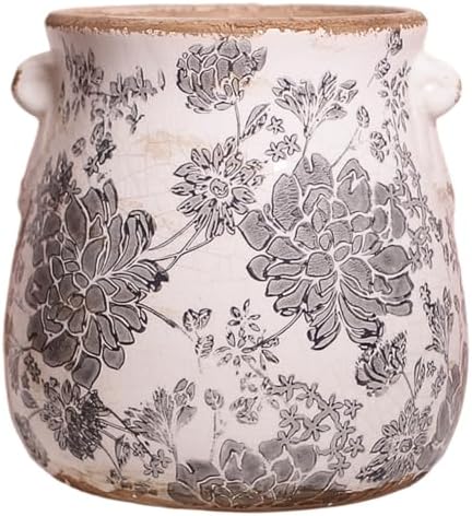 Tuscan Ceramic Planter & Vase, 6.68" Indoor/Outdoor Decorative Plant Pot by XiaanJiaju