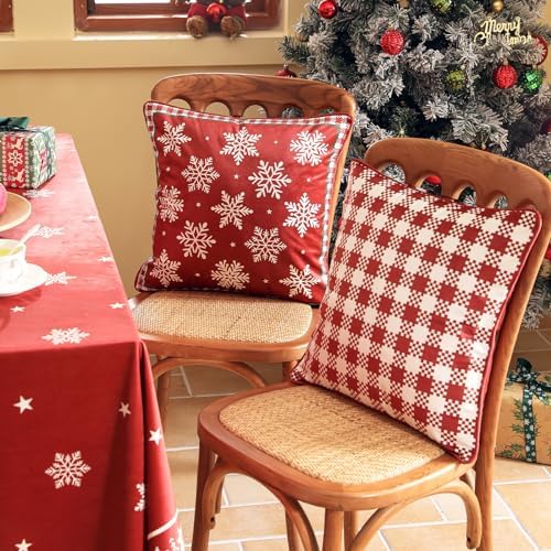 ISAENNE French Chrismas Velvet Throw Pillow Cover,Set of 2,18"x18"-Carol C - Image 5