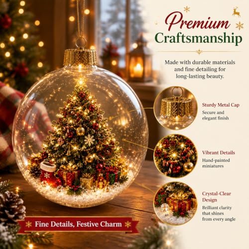 Glowing Christmas Story Ornament Light-up Mini Holiday Scene (6PCS) - Image 4