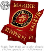 Marine Corps Burlap Garden Flag - Set with Stand Armed Forces USMC Semper Fi United State American Military Veteran Retire Official - House Banner Small Yard Gift Double-Sided Made In USA , Garden Flag 13"x 18.5" - Image 7