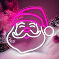 Christmas Neon Sign Pink Santa Neon Sign for Wall Decor Pink Christmas Decor Santa Claus Led Sign Xmas Neon Light Up Signs for Window Bedroom Holiday Door Party Home Winter Decoration Gift by DpaintNeonSign