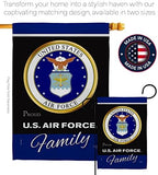 Air Force Proudly Family Garden Flag - Set Wall Holder Armed Forces USAF United State American Military Veteran Retire Official - House Banner Small Yard Gift Double-Sided Made In USA 13 X 18.5 - Image 4