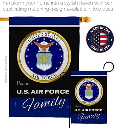Air Force Proudly Family Garden House Flag - Kit Armed Forces USAF United State American Military Veteran Retire Official - Decoration Banner Small Yard Gift Double-Sided Made In USA 28 X 40 - Image 4