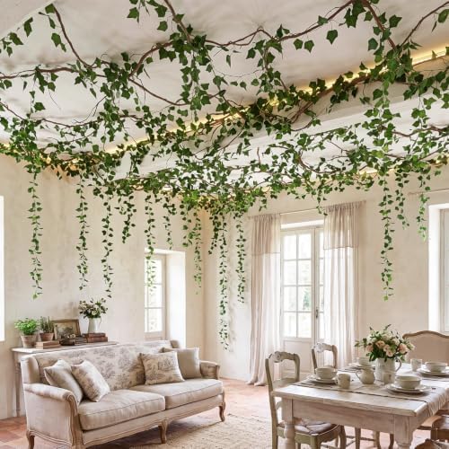 Tigeen 4 Pcs Jungle Party Decor Artificial Ivy Garland Vines and Twigs - Image 5