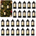24 Pack Black Mini Lanterns Decorative Indoor, for Wedding Decor by Staymoment