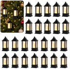 24 Pack Black Mini Lanterns Decorative Indoor, for Wedding Decor by Staymoment