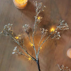 Hairui Lighted Baby Breath Flower Garland Battery Operated with Timer 48L Warm White LED 6FT, Artificial Gypsophila Vine Lights for Thanksgiving Christmas Decor Indoor Outdoor Use - Image 2