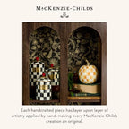 MACKENZIE-CHILDS Resin Pumpkin, Small, Golden-Yellow-and-White Amber Check - Image 6