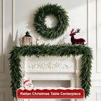 2Pcs 9FT Christmas Cedar Garland,Real Touch Greenery Christmas Decorations - Image 3