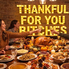 Aurelema 21 Pcs Thankful for You Bitches Friendsgiving Party Decorations - Image 4
