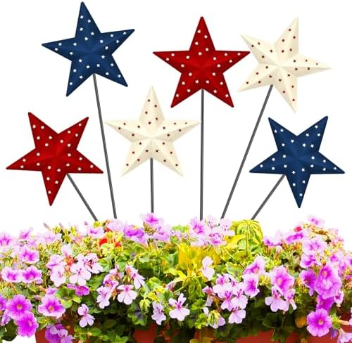 Pickmesh 6 Pcs 12" H Valentine Heart Metal Yard Stakes Vintage Garden by Pickmesh