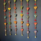 LOVENSPIRE Rajasthani Door Hanging Wind Chimes Indian Traditional Heart Wall Hanging Diwali Christmas Wedding Decor Wind Chime for Home Decoration Patio - Housewarming Gifts (5 Strings) - Image 6
