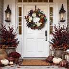 24 Inch Fall Wreath for Front Door, Autumn Wreath for Door Decoration - Image 4