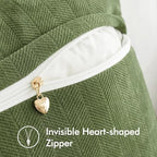 MIULEE Pack of 2 Sage Decorative Chenille Pillow Covers 20x20 Inch - Image 3