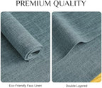 Softalker Faux Linen Cloth Placemats Set of 12-12 x 18 Inch, Light Blue - Image 4