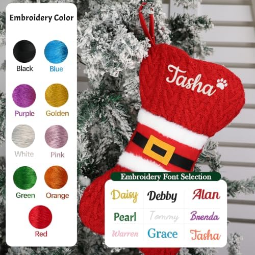 Personalized Dog Christmas Stockings - Custom Xmas Stockings for Pets(7pc) - Image 5