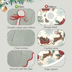 Ridhi Green Stripe & Red Block Print Cotton Christmas Tree Skirt 60 Inch - Image 4